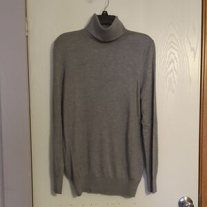 Faded Glory Charcoal Grey Turtleneck Sweater Size Large 12-14
